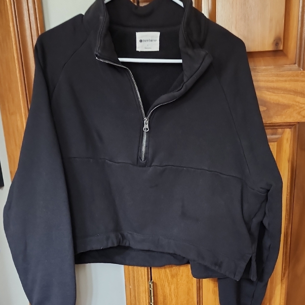 Pure Barre Black Quarter-Zip Women's Sweater
